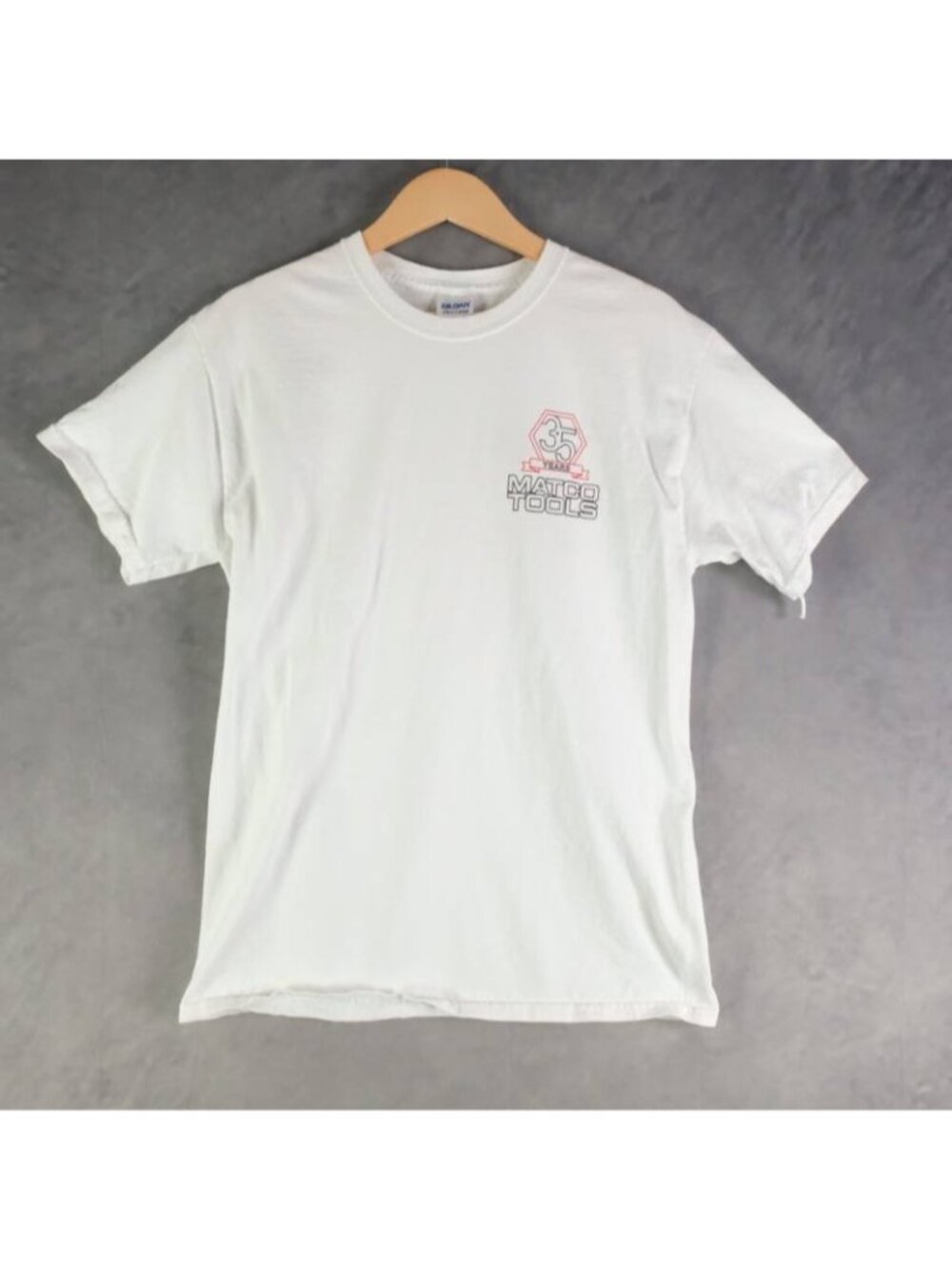 Matco T Shirt Mens Medium White Red Graphic Heavy Cotton Tools Tee
